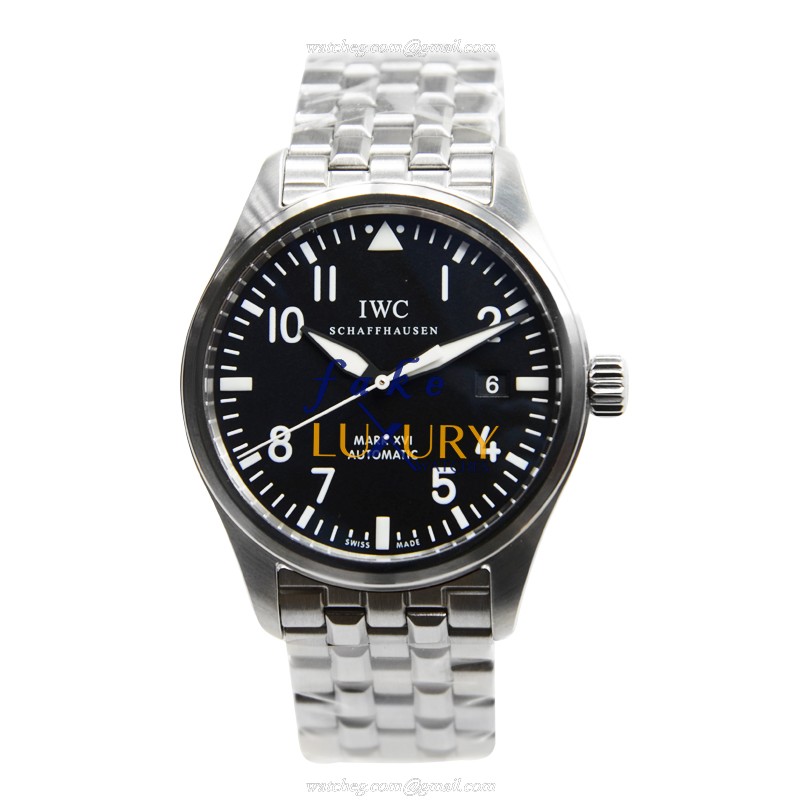 IWC IW325504 Pilots Automatic Stainless Steel Replica Watch, Black Dial - Image 2