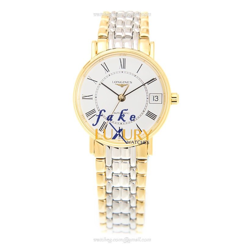 Longines L4.322.2.11.7 Replica Watch Automatic White Dial Gold Stainless Steel - Image 2