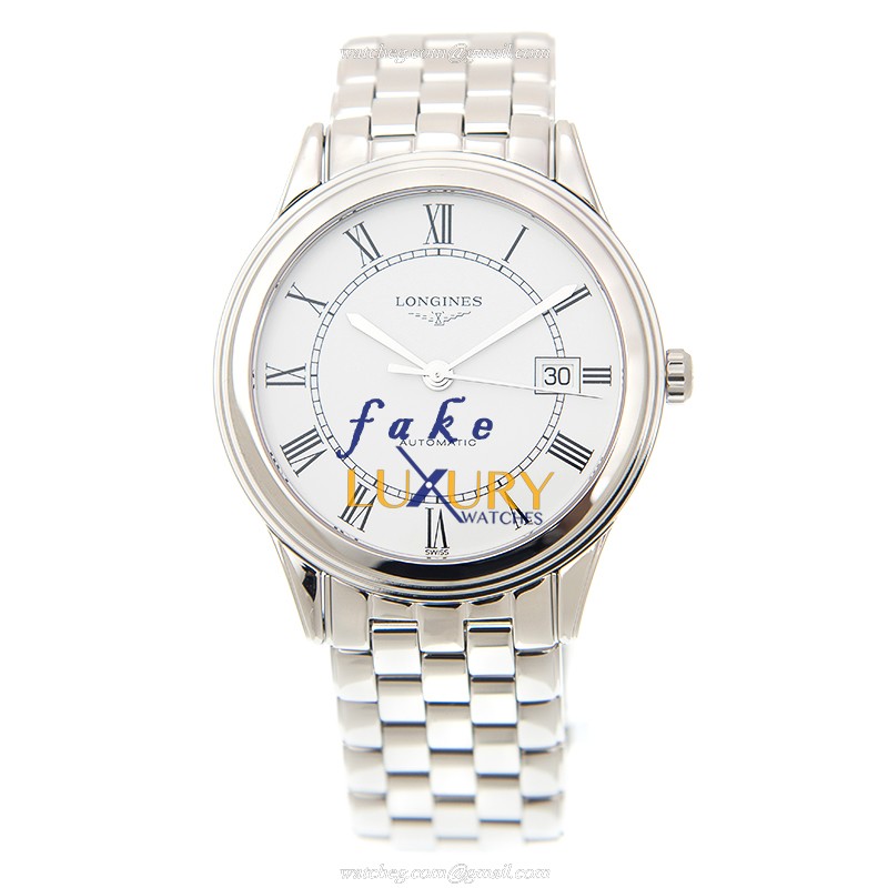 Longines L4.874.4.21.6 Flagship Replica Watch, White Dial Automatic, Steel Bracelet - Image 2