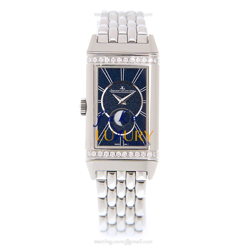 Jaeger-Lecoultre Q3358120 REVERSO Manual Wind Stainless Steel Replica Watch, Blue Dial, Silver Strap - Image 2