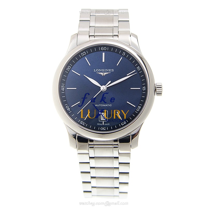 Longines L2.628.4.92.6 Master Automatic Stainless Steel Replica Watch - Blue Dial - Push Button - Image 2