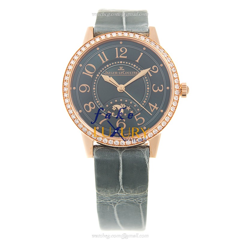 Jaeger-Lecoultre Q3442450 Automatic 18kt Rose Gold & Diamond Bezel - Gray Dial Replica Watch - Image 2