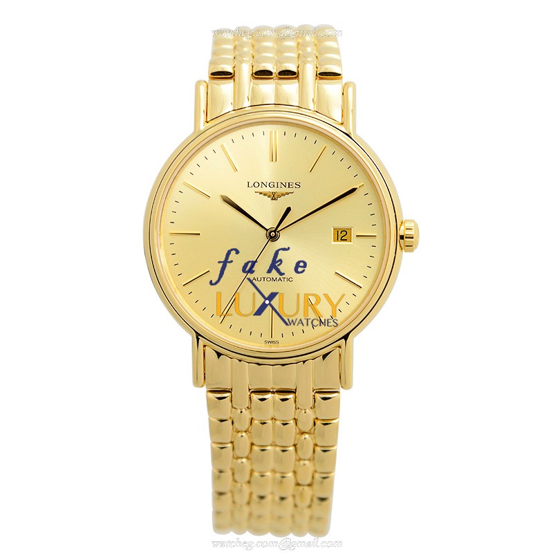Longines L4.921.2.32.8 PRESENCE Gold Dial | Automatic | Steel | Replica Watch - Image 2