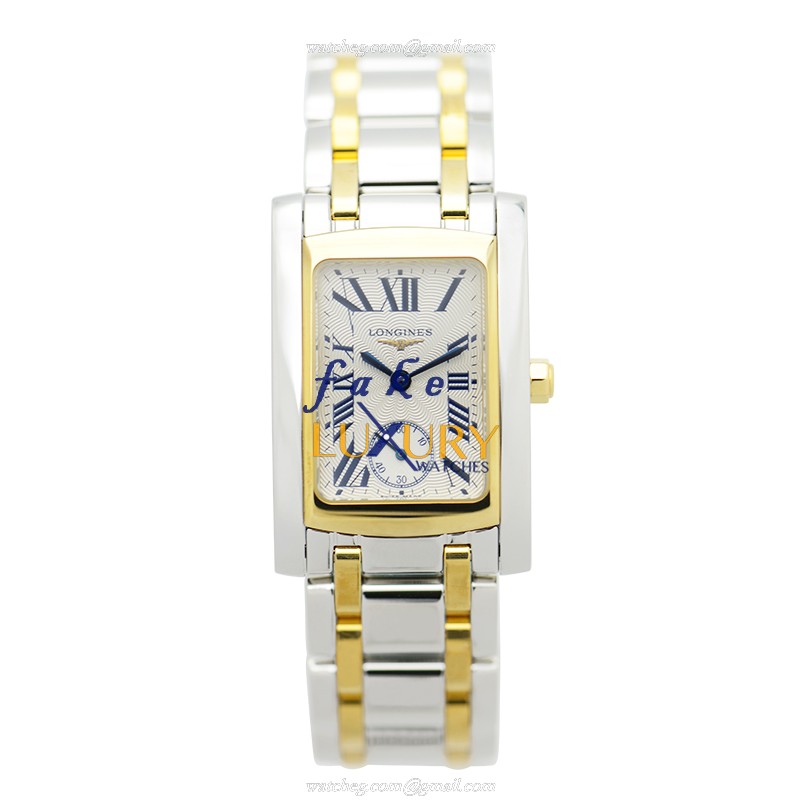 Longines L5.502.5.70.7 Dolce Vita Replica Watch, Quartz Movement, Silver Dial, 18kt Rose Gold & - Image 2