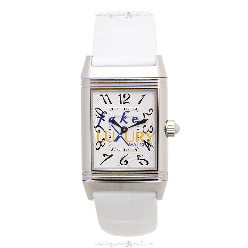Jaeger-Lecoultre Q2568402 REVERSO Manual Wind Stainless Steel Replica Watch, Silver Dial, Alligator - Image 2