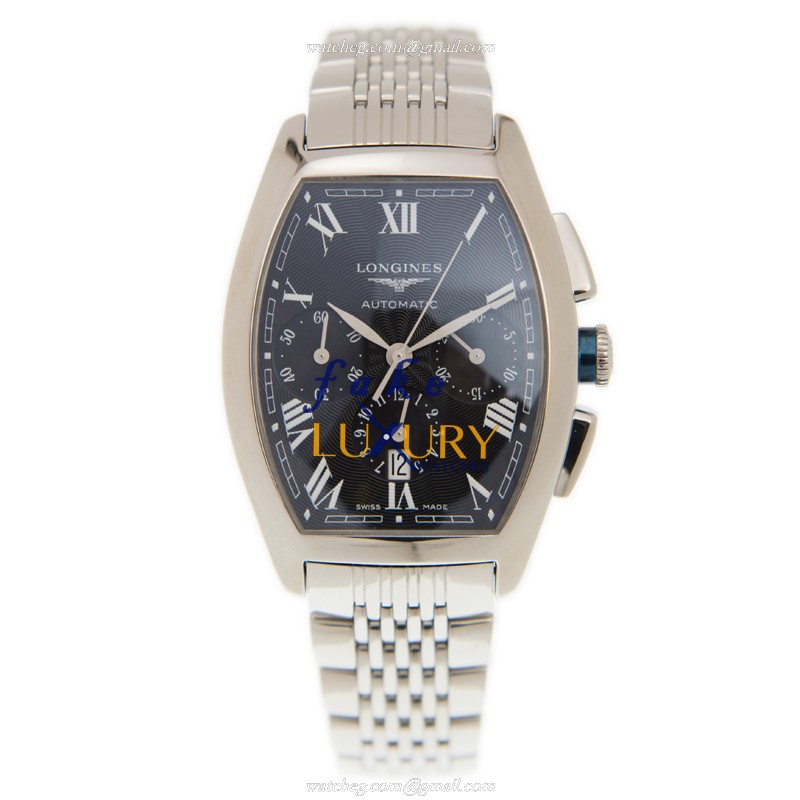 Longines L2.156.4.51.6 Replica Watch, Automatic Movement, Black Dial, Steel Bracelet - Image 2