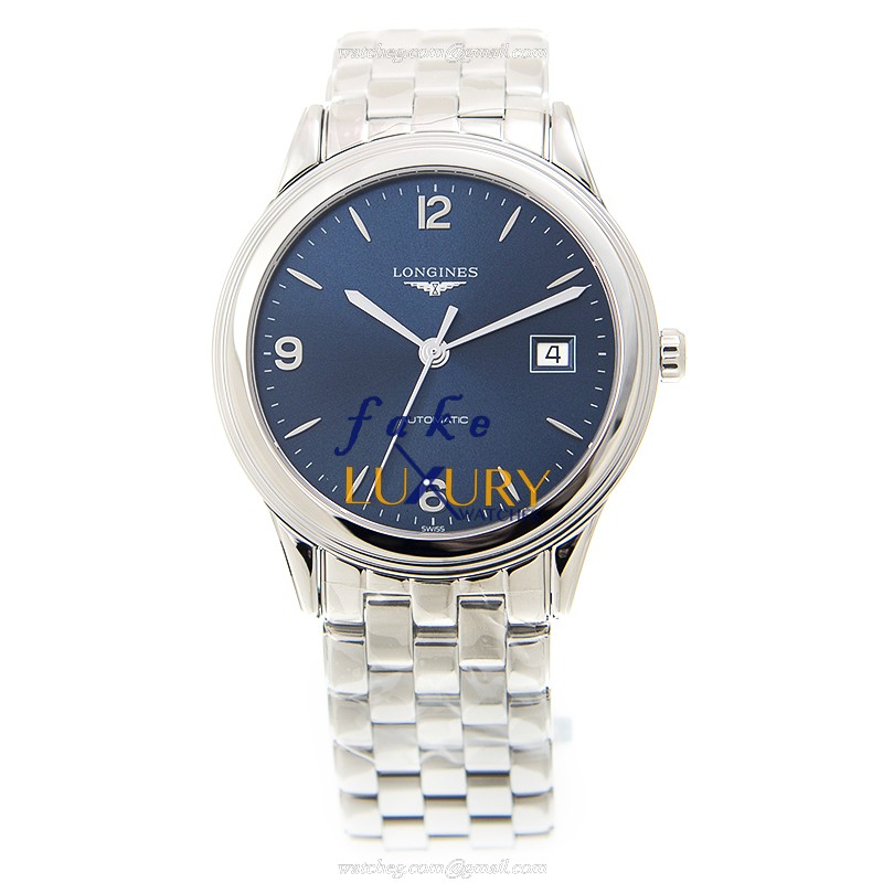 Longines FLAGSHIP L4.874.4.96.6 | Automatic | Blue Dial Silver Strap | Steel | Replica Watch - Image 2