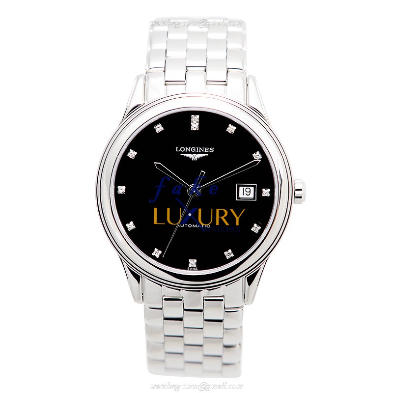 Longines L4.874.4.57.6 FLAGSHIP Automatic Silver Dial Stainless Steel Replica Watch - Image 2