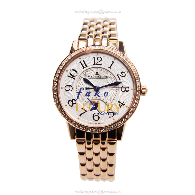 - JAG-LC Q3442120 RENDEZ VOUS Automatic 18kt Rose Gold & Diamond Replica Watch - Silver Dial - Image 2