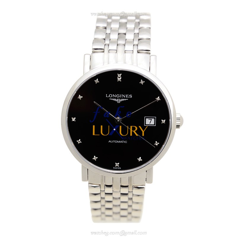 Longines L4.810.4.57.6 Replica Watch - Elegant Swiss Automatic Movement - Black Dial, Silver - Image 2