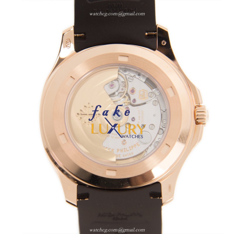 Patek Philippe Aquanaut 5167R-001 Automatic 18kt Rose Gold Brown Dial Replica Watch - Image 3