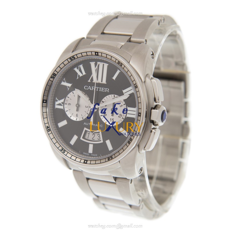 Cartier Calibre de Cartier W7100061 Automatic Stainless Steel Black Dial Replica Watch - Image 3