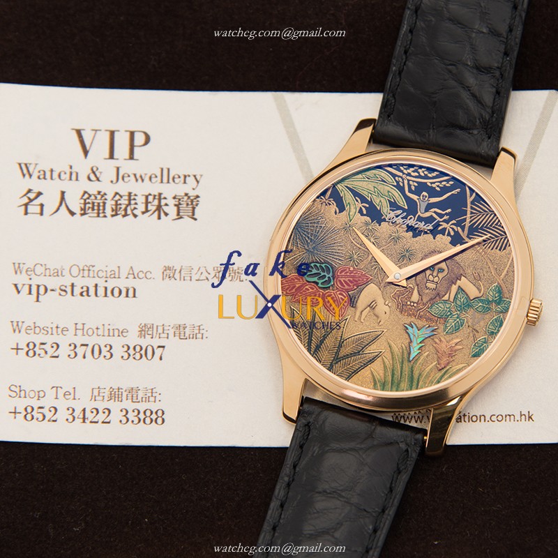 Chopard 161902-5050 L.U.C Replica Watch With Automatic Movement, 18kt Rose Gold Case, Gold Dial - Image 5