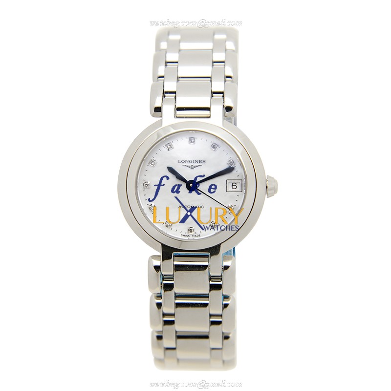 Longines L8.111.4.87.6 Prima Luna Replica Watch, 26.5mm Automatic, White Mother of Pearl Dial - Image 2