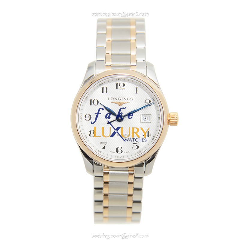 Longines L2.257.5.79.7 Replica Watch, Automatic, 18kt Gold & Steel, Silver Dial, Sapphire Crystal - Image 2