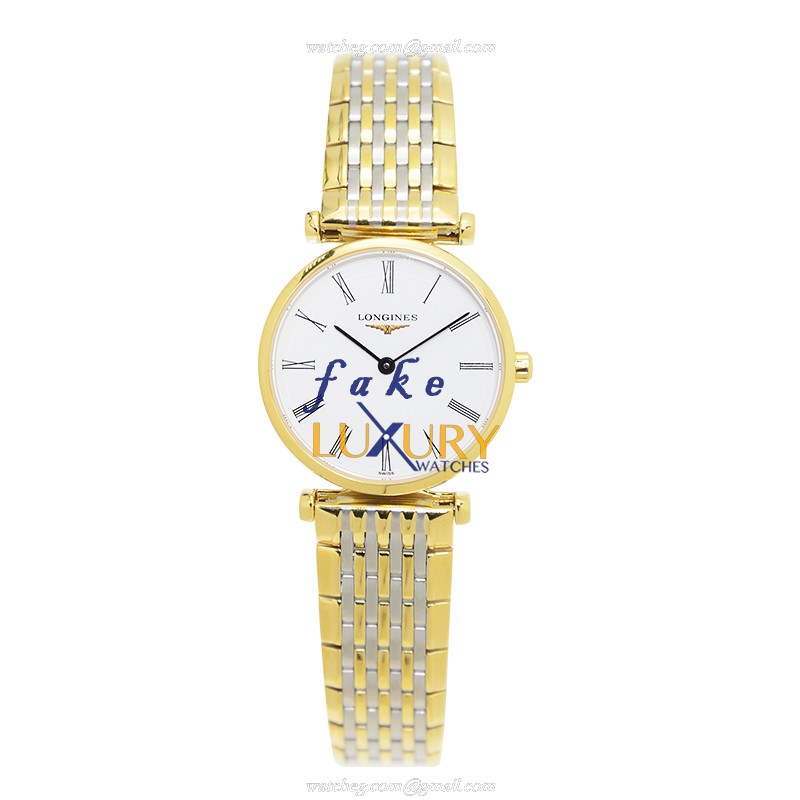 L4.209.2.11.7 - Longines La Grande Replica Watch - Quartz Movement PVD Gold White Dial Sapphire - Image 2