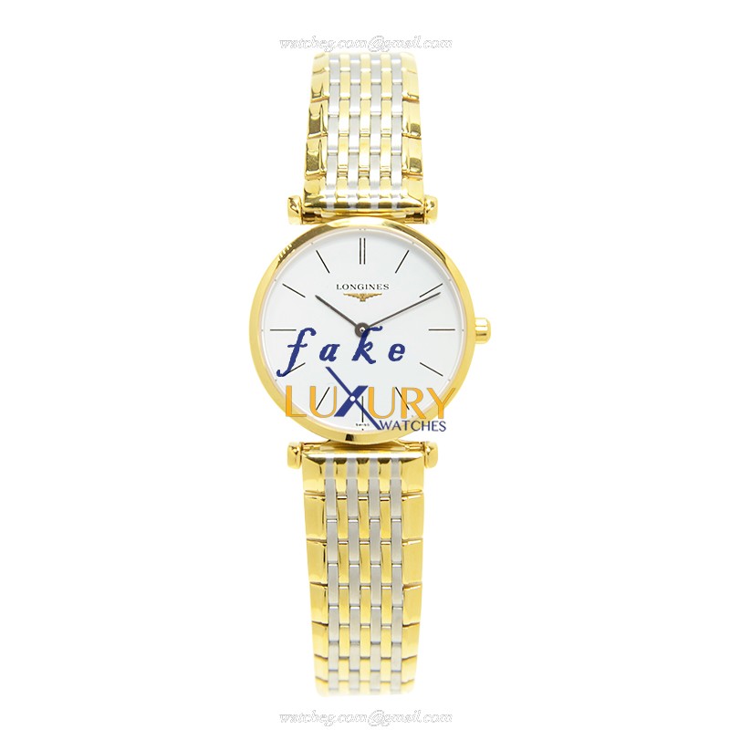 Longines La Grande L4.209.2.12.7 Quartz PVD Gold White Dial 24mm Ladies Replica Watch - Image 2