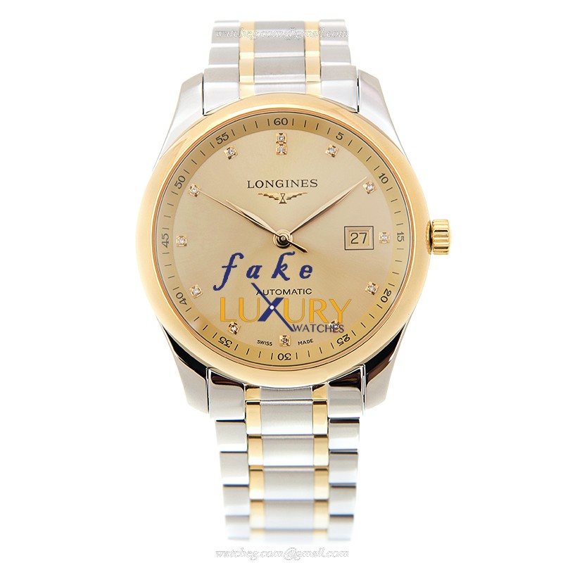 Longines L2.793.5.37.7 MASTER Automatic - Replica Watch - 18kt Gold & Steel Case - Gold Dial - Image 2