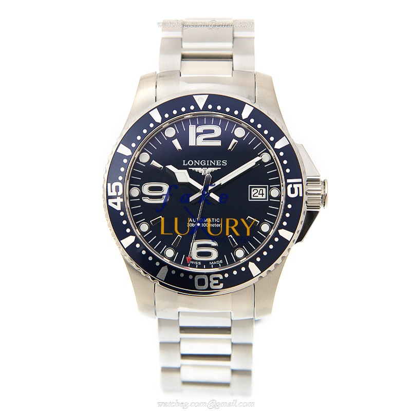 Longines L3.741.4.96.6 Conquest Replica Watch With Blue Dial, Automatic Movement, Steel Bracelet - Image 2