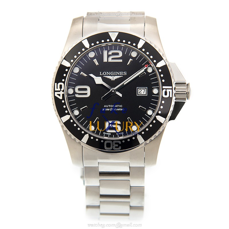 Longines L3.841.4.56.6 Conquest Automatic Black Dial Stainless Steel Replica Watch - Image 2