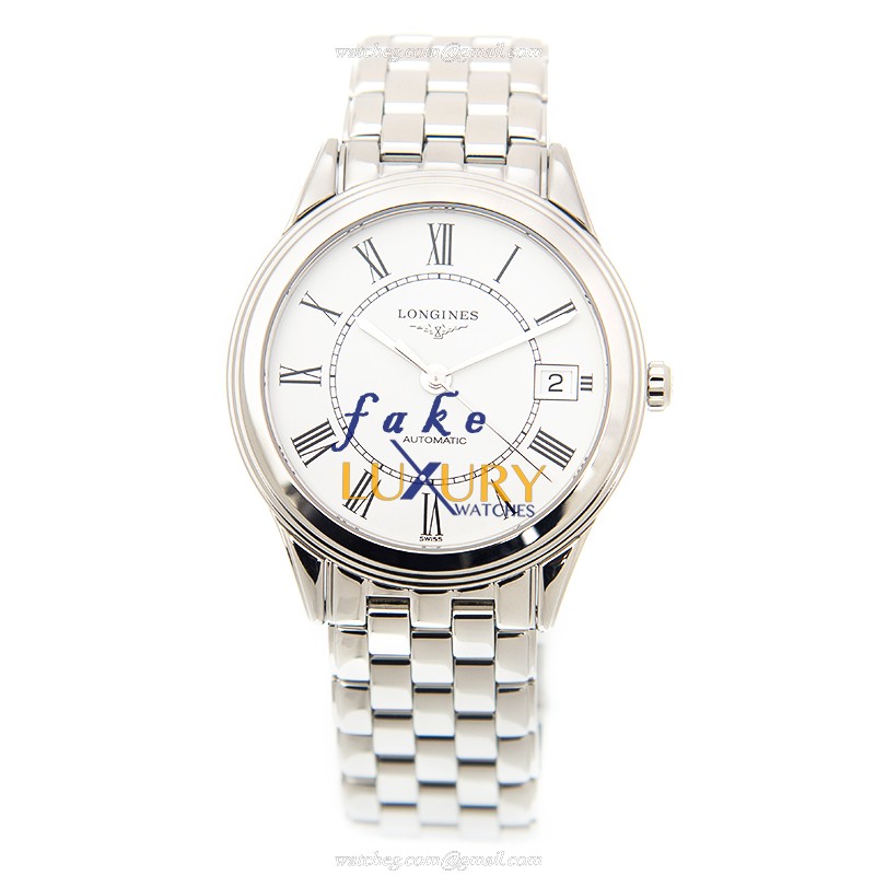 Longines L4.774.4.21.6 Flagship Replica Watch - Automatic Movement, Stainless Steel Case, White - Image 2