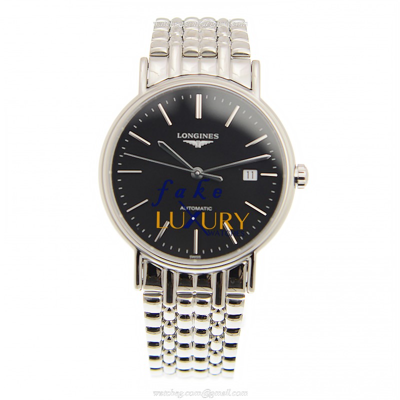 L4.921.4.52.6 - Longines PRESENCE Replica Watch Automatic Black Dial Steel Strap - Image 2
