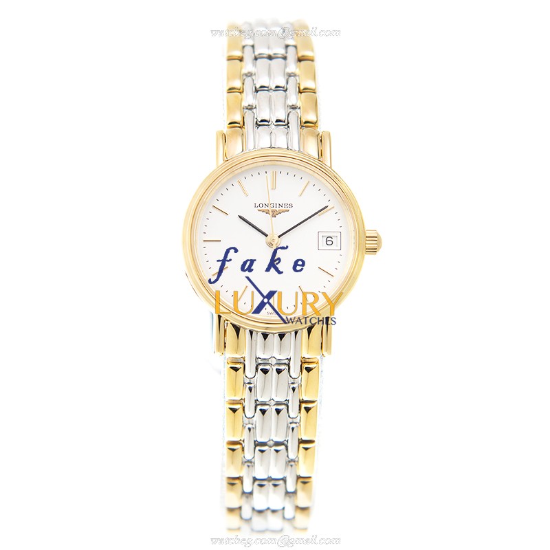 - LONG-1234 - Longines L4.319.2.12.7 PRESENCE Quartz Gold-Plated & Stainless Steel Replica - Image 2