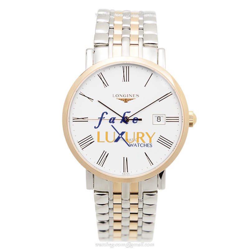 Longines Elegant L4.910.5.11.7 Automatic White Dial 18kt Rose Gold Steel Replica Watch - Image 2