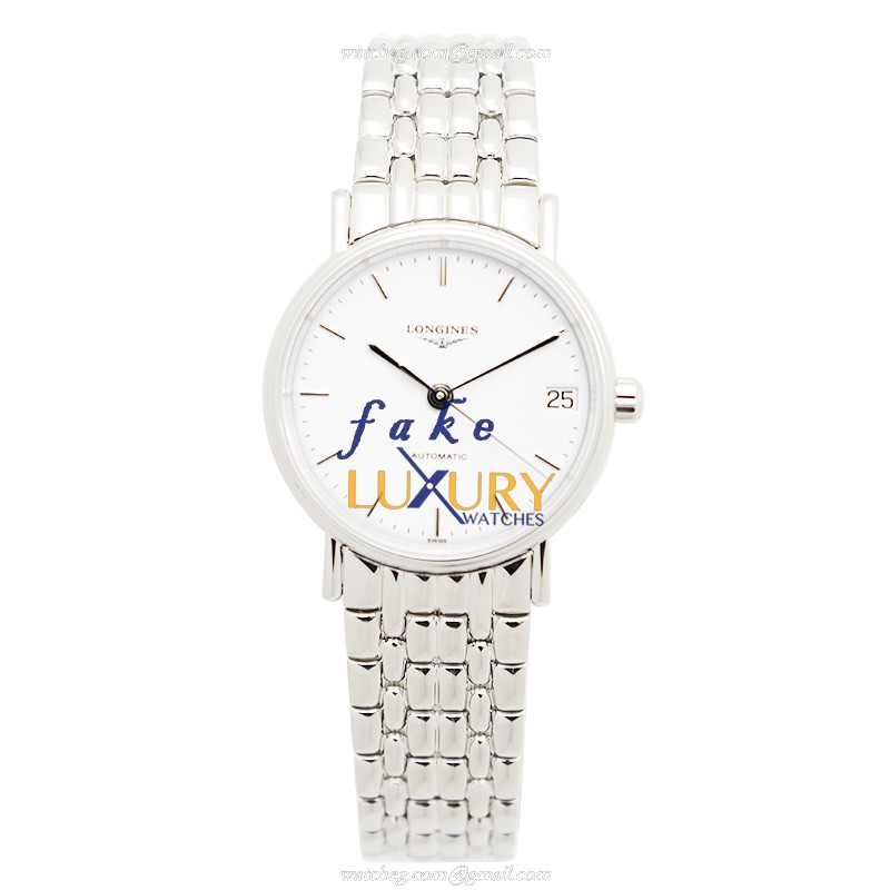 Longines L4.322.4.12.6 Replica Watch Automatic White Dial Steel Case 30mm - Image 2