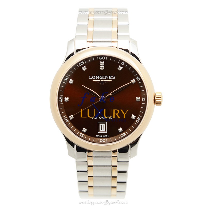 Longines L2.628.5.67.7 Master Replica Watch Automatic Movement Brown Dial Gold Plated Stainless - Image 2
