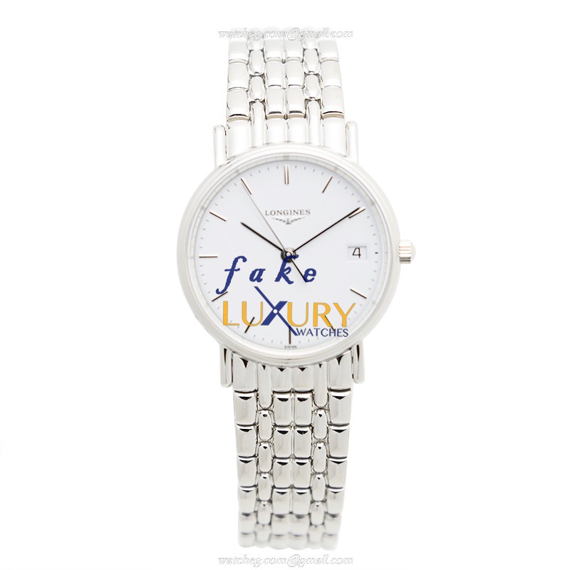 Longines L4.320.4.12.6 PRESENCE Quartz Stainless Steel White Dial Replica Watch - Image 2