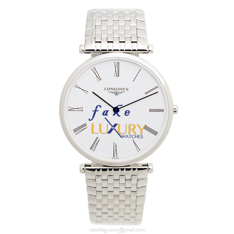 Longines L4.755.4.11.6 La Grande Replica Watch With Quartz Movement, White Dial, Steel Bracelet - Image 2