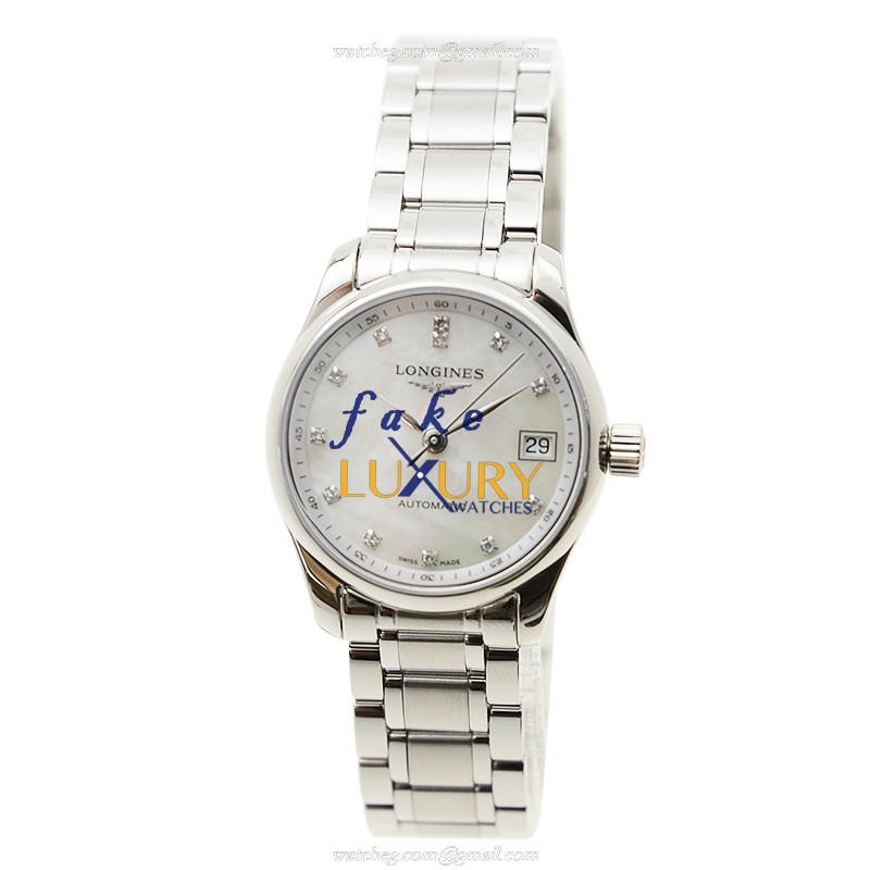 Longines L2.128.4.87.6 Master Automatic Stainless Steel Replica Watch - Silver Dial & Band - Image 2