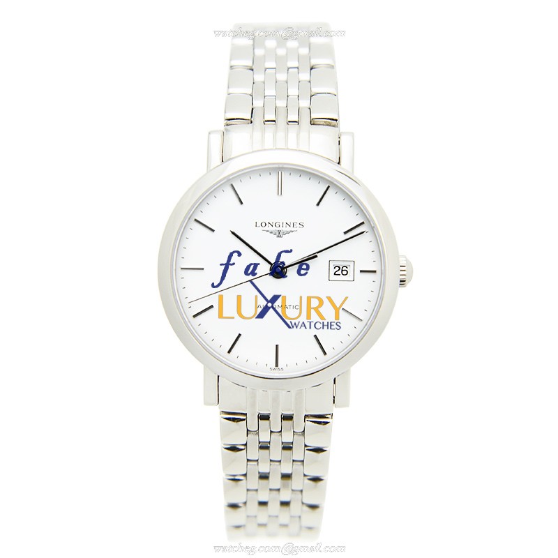 Longines L4.310.4.12.6 Elegant Replica Watch - Automatic - White Dial - Steel Case - Image 2