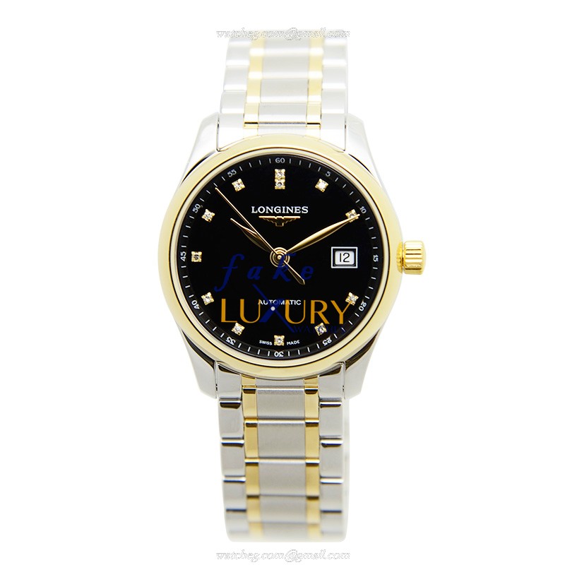 Longines L2.257.5.57.7 MASTER Automatic - Replica Watch - Black Dial - 18kt Gold & Steel - 29mm - Image 2