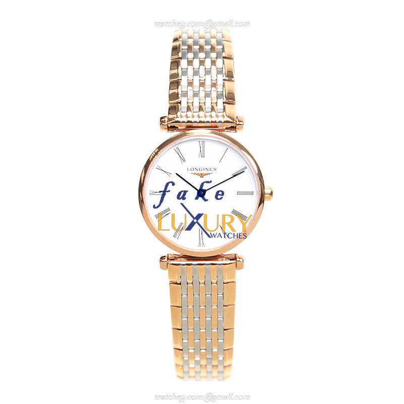 Longines L4.209.1.91.7 Replica Watch, Swiss Quartz, PVD Gold Case, Silver Dial - Image 2