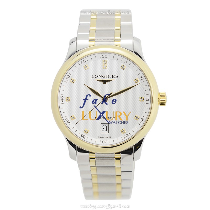 Longines L2.628.5.77.7 Replica Watch, Automatic, 18kt Gold & Steel Case, Silver Dial - Image 2