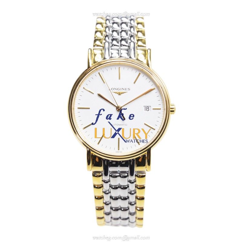 Longines PRESENCE L4.921.2.18.7 - Replica Watch - Automatic - PVD Gold Case - White Dial - 38.5mm - Image 2