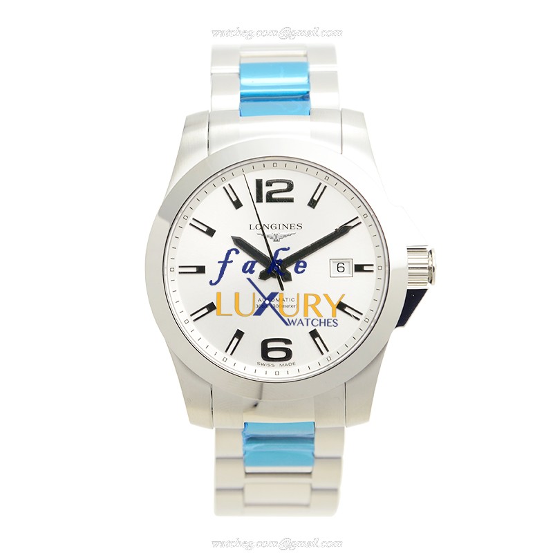 Longines L3.677.4.76.6 Conquest Replica Watch, Silver Dial, Steel Bracelet, Automatic - Image 2