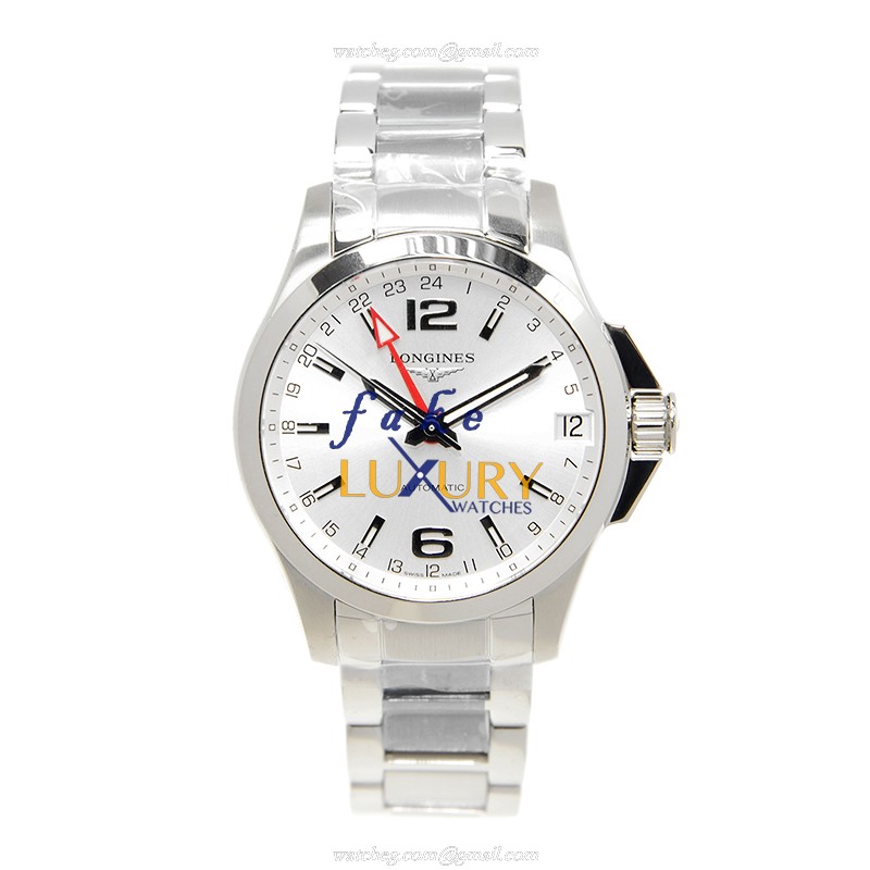 Longines L3.687.4.76.6 CONQUEST Automatic Replica Watch - Stainless Steel Case & Silver Dial - Image 2