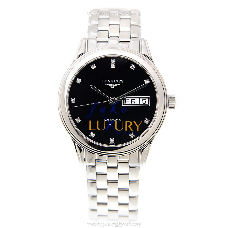 Longines L4.799.4.57.6 FLAGSHIP Automatic Stainless Steel Dial Replica Watch - Image 2