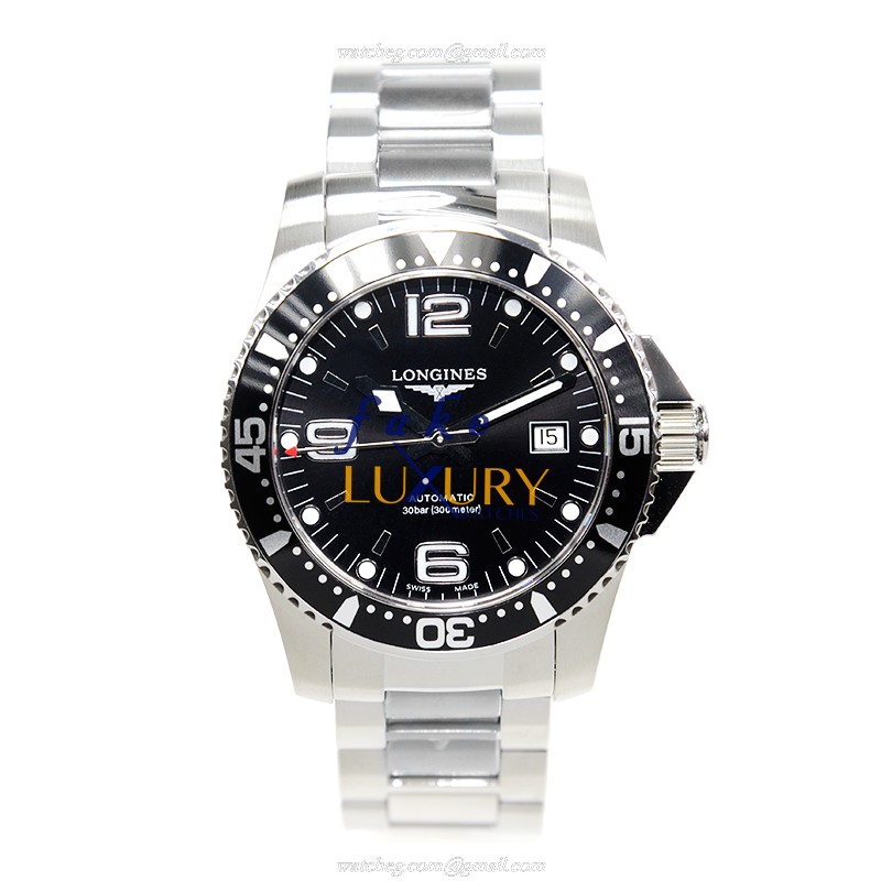 Longines L3.642.4.56.6 CONQUEST Auto - Stainless Steel Case - Black Dial Replica Watch - Image 2