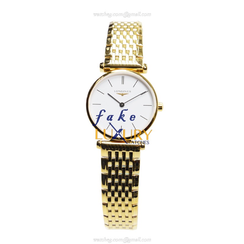 Longines L4.209.2.12.8 La Grande - Replica Watch - 33mm Quartz - 18kt Yellow Gold - White Dial - Image 2