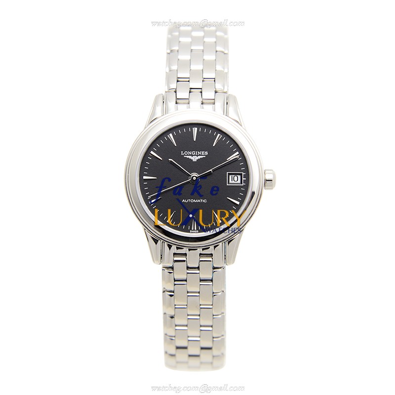 Longines L4.274.4.52.6 FLAGSHIP Automatic Replica Watch - Black Dial, Stainless Steel Case, Silver - Image 2
