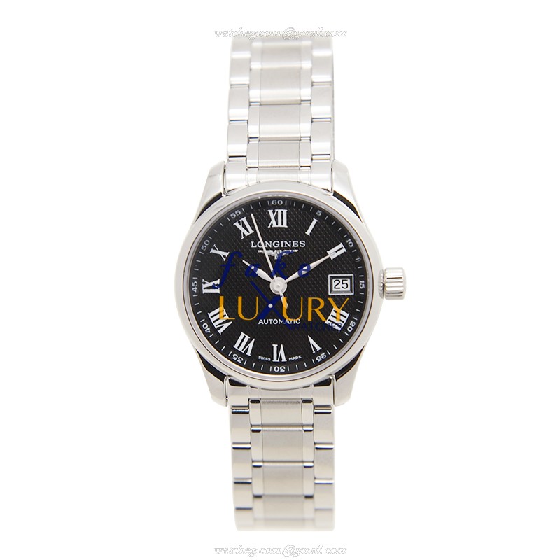 Longines L2.128.4.51.6 Master Automatic Replica Watch Black Dial Stainless Steel Bracelet Sapphire - Image 2