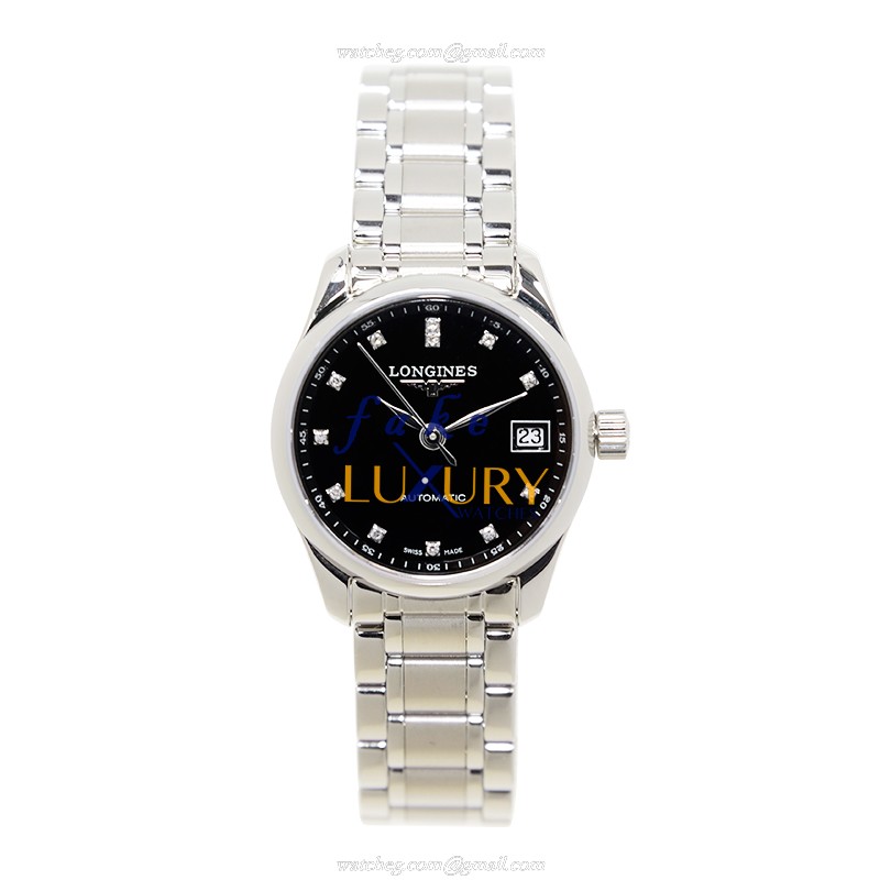 Longines L2.128.4.57.6 Master Replica Watch, Black Dial, Steel Case, Automatic Movement - Image 2