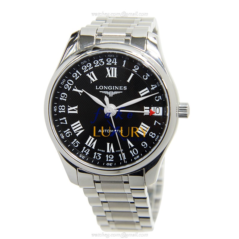 Longines L2.718.4.51.6 MASTER Automatic Black Dial Silver Stainless Steel Replica Watch - Image 2