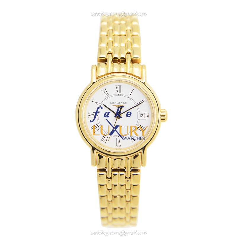 Longines L4.321.2.11.8 PRESENCE Replica Watch, Automatic, White Dial, PVD Gold Case - Image 2