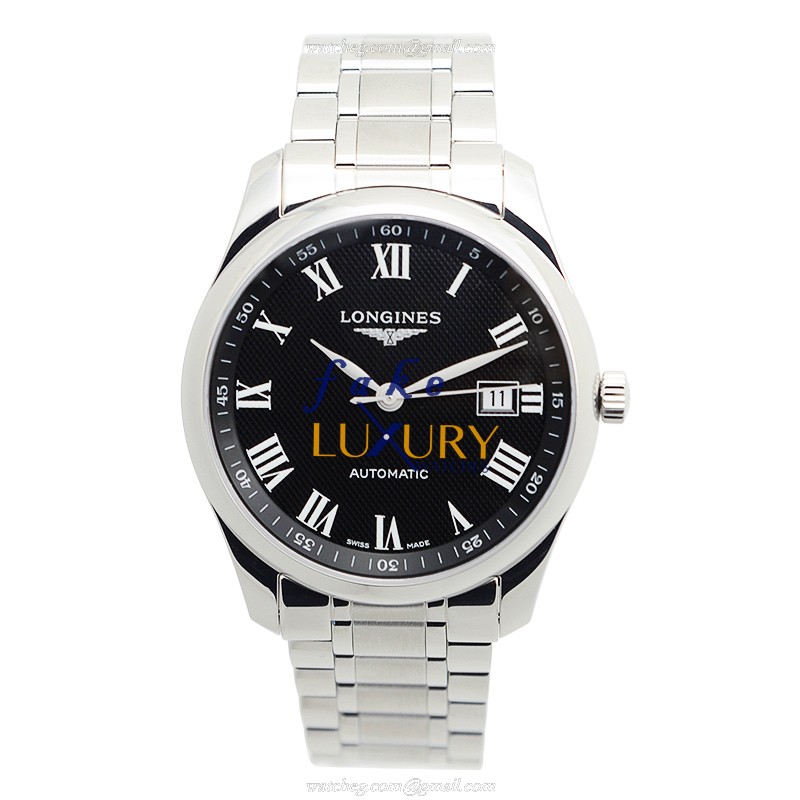 Longines L2.793.4.51.6 Master Replica Watch With Automatic Movement, Black Dial, Steel Bracelet - Image 2