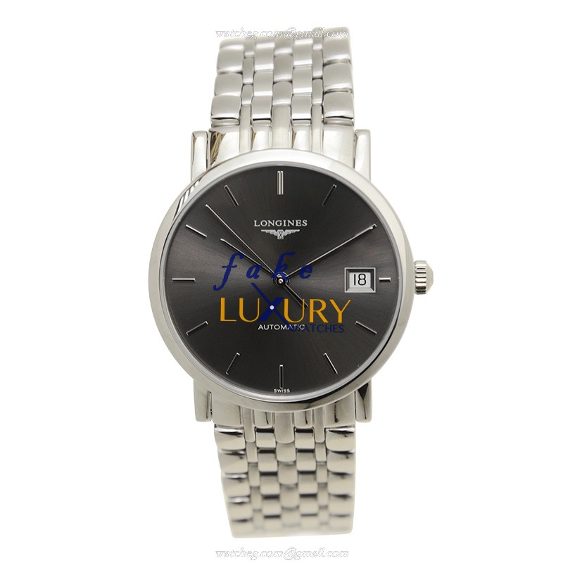 Longines L4.809.4.72.6 Replica Watch, 34.5mm Automatic, Dark Grey Dial, Stainless Steel Bracelet - Image 2